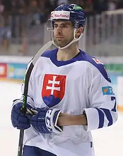 Photographie couleur d'un joueur de hockey sur glace