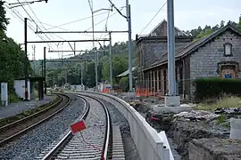 Gare de Poix-St-Hubert, rénovation du quai no 1 (18 juin 2023).