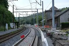 Gare de Poix-St-Hubert, rénovation du quai no 1 (18 juin 2023).