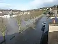 Les inondations du 7 février 2014 à Châteaulin (l'Aulne en crue déborde largement, l'eau recouvrant les quais et inondant le rez-de-chaussée des maisons riveraines) 3