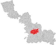 La vingtième circonscription en 1958.