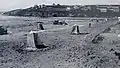 La plage de Pentrez-les-Bains vers 1910 (carte postale, auteur inconnu).