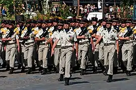 Défilé du 21e régiment d'infanterie de marine (France en 2008).