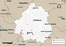 Carte des communes avec sites Seveso (au 3 nov 2019)