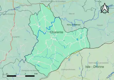 Carte en couleur présentant le(s) SAGE couvrant le territoire communal