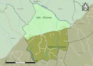 Carte en couleur présentant le(s) SAGE couvrant le territoire communal