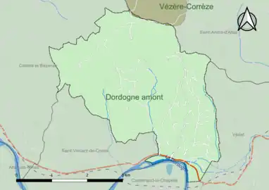 Carte en couleur présentant le(s) SAGE couvrant le territoire communal