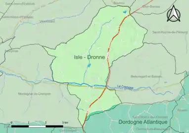 Carte en couleur présentant le(s) SAGE couvrant le territoire communal