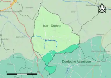 Carte en couleur présentant le(s) SAGE couvrant le territoire communal