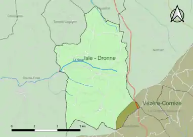 Carte en couleur présentant le(s) SAGE couvrant le territoire communal