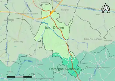 Carte en couleur présentant le(s) SAGE couvrant le territoire communal