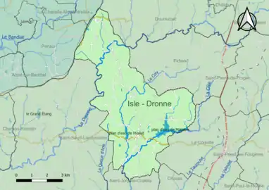 Carte en couleur présentant le(s) SAGE couvrant le territoire communal