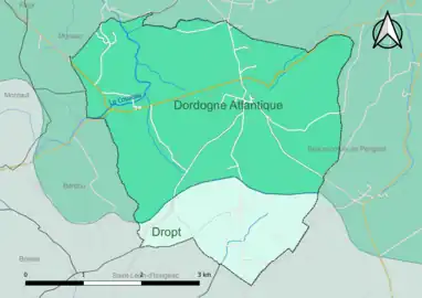 Carte en couleur présentant le(s) SAGE couvrant le territoire communal