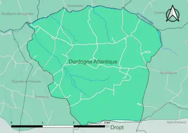 Carte en couleur présentant le(s) SAGE couvrant le territoire communal