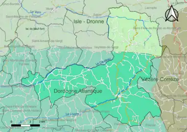 Carte en couleur présentant le(s) SAGE couvrant le territoire communal