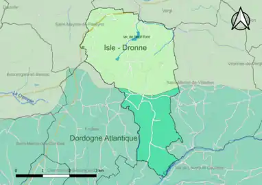 Carte en couleur présentant le(s) SAGE couvrant le territoire communal