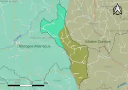 Carte en couleur présentant le(s) SAGE couvrant le territoire communal