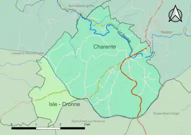 Carte en couleur présentant le(s) SAGE couvrant le territoire communal