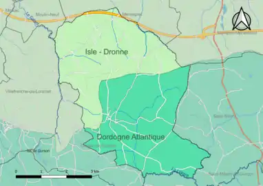 Carte en couleur présentant le(s) SAGE couvrant le territoire communal