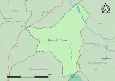 Carte en couleur présentant le(s) SAGE couvrant le territoire communal