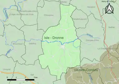 Carte en couleur présentant le(s) SAGE couvrant le territoire communal