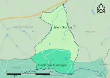 Carte en couleur présentant le(s) SAGE couvrant le territoire communal