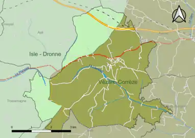 Carte en couleur présentant le(s) SAGE couvrant le territoire communal