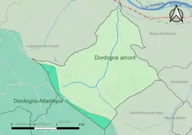 Carte en couleur présentant le(s) SAGE couvrant le territoire communal