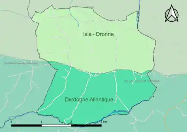 Carte en couleur présentant le(s) SAGE couvrant le territoire communal