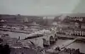 Un train du "Réseau breton" à voie métrique passant sur le viaduc en courbe franchissant l'Aulne à Châteaulin au début du XXe siècle 2