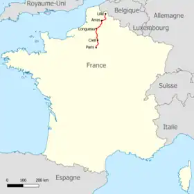 Voir la carte de la ligne.