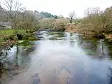 Le Scorff au niveau du site du Roc'h : vue vers l'amont (limite Arzano-Plouay).