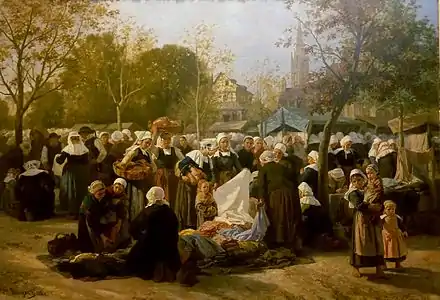 Marché aux chiffons dans le Finistère (1886), musée des Beaux-Arts de Quimper.