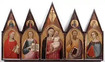 Madone à l’Enfant avec Saints, Allegretto Nuzi, fin 1340