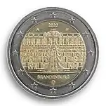 2euros-Palais de Sanssouci à Potsdam