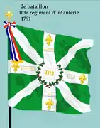 Drapeau du 2e bataillon du 103e régiment d'infanterie de ligne de 1791 à 1793