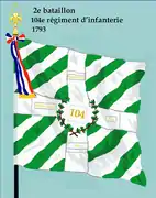 Drapeau du 2e bataillon du 102e régiment d'infanterie de ligne de 1793 à 1804