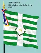 Drapeau du 2e bataillon du 105e régiment d'infanterie de ligne de 1793 à 1804