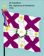 Drapeau du 2e bataillon de 1791 à 1793.