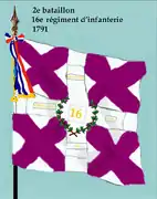 Drapeau du 2e bataillon de 1793 à 1794.