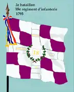 Drapeau du 2e bataillon du 18e régiment d'infanterie de ligne de 1793 à 1804