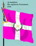 Drapeau du 2e bataillon du 25e régiment d'infanterie de ligne de 1793 à 1804