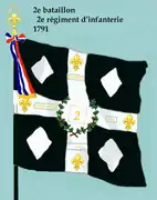 Drapeau du 2e bataillon de 1791 à 1793.