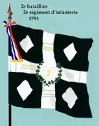 Drapeau du 2e bataillon de 1793 à 1794.