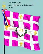 Drapeau du 2e bataillon de 1791 à 1793