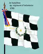 Drapeau du 2e bataillon du 6e régiment d'infanterie de ligne de 1793 à 1804