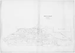 Plan de la gare en 1887.