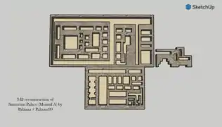 Plan du « Palais A » de Kish, DA III A.