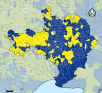 Candidat arrivé en tête au 2d tour par commune.  Emmanuel MacronMarine Le PenÉgalité