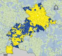 Candidat arrivé en tête au 2d tour par commune.  Emmanuel MacronMarine Le PenÉgalité